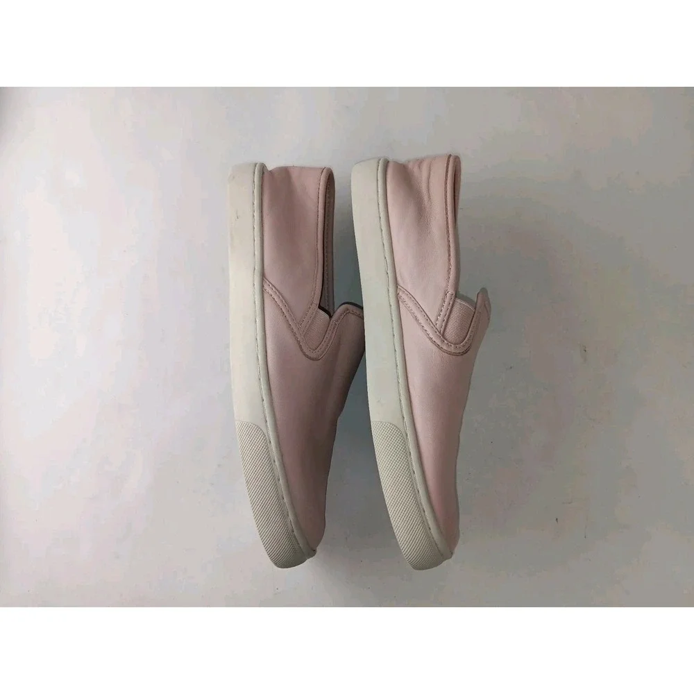 Tory Burch Women's Leather Slip-On Sneakers Pink Size 9 Casual Shoes